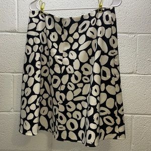 Nine West Black and White Patterned Skirt
